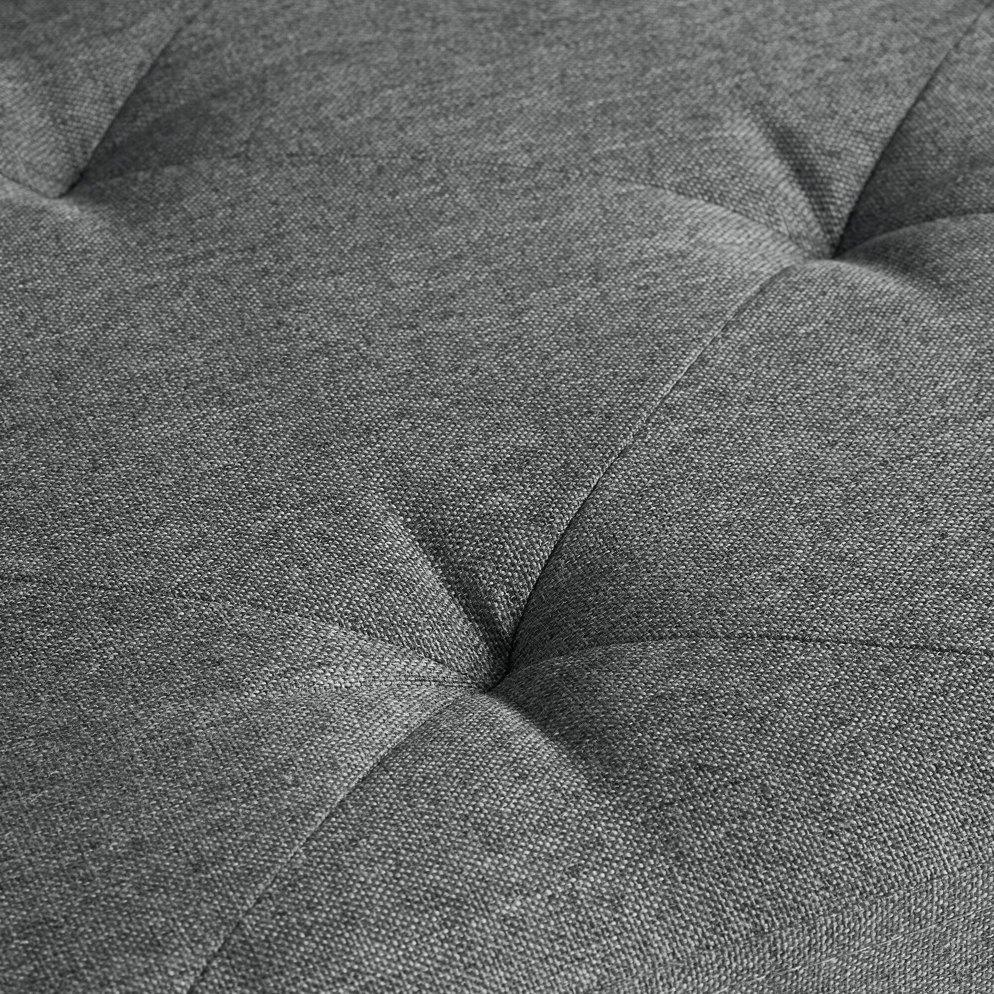 Alt View 1. Vecelo - 30" Storage Ottoman Bench with Folding Design, Large Capacity Linen Storage Bench for Bedroom & Living Room - Dark Grey.