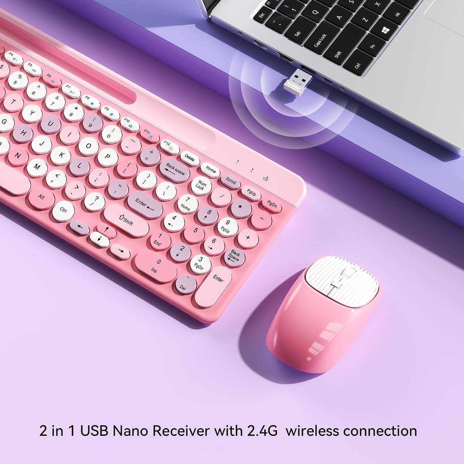 2 in 1 USB Nano Receiver with 2.4G wireless connection