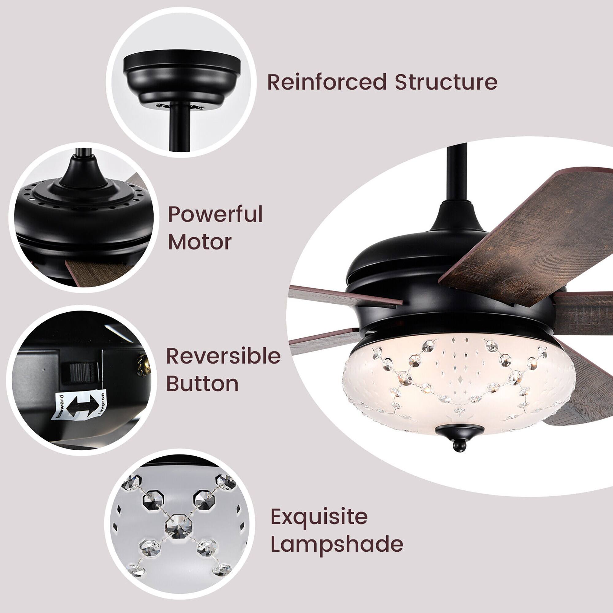 Reinforced Structure  
Powerful Motor  
Reversible Button  
Exquisite Lampshade