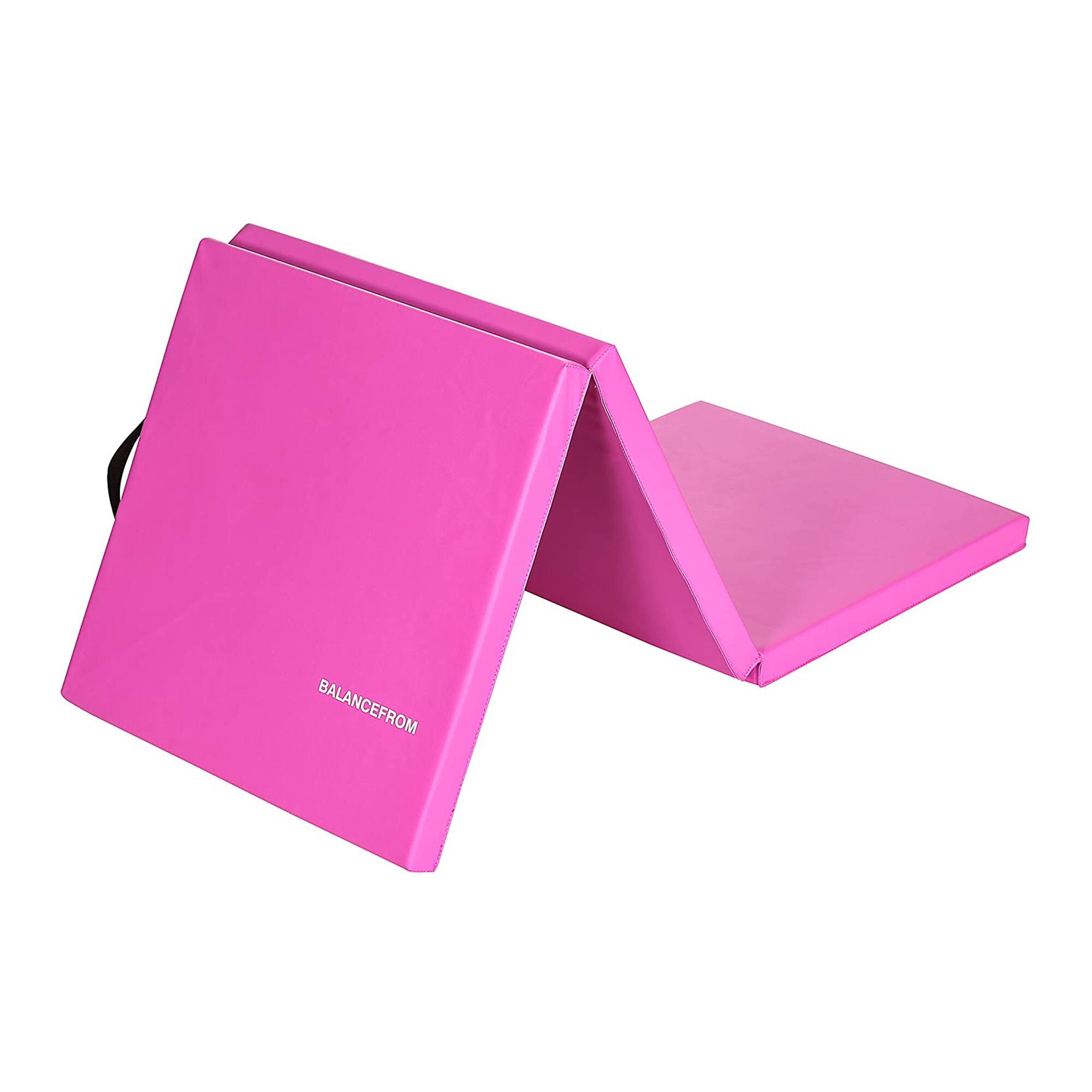 Alt View 8. BalanceFrom Fitness - BalanceFrom Fitness GoGym 2 Inch Thick Tri Fold Folding Gymnastics Mat, Pink - Pink.