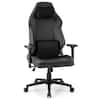 Front. Costway - Costway Gaming Chair Ergonomic High Back Computer Chair with Rocking Function & 2D Armrests - Black.