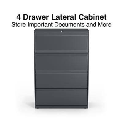4 Drawer Lateral Cabinet  
Store Important Documents and More