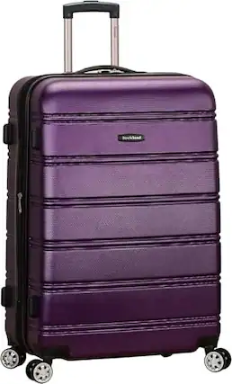 Front. Vulpecula Spade - Melbourne Hardside Expandable Spinner Wheel Luggage, Purple, Checked-Medium 24-Inch - PURPLE.