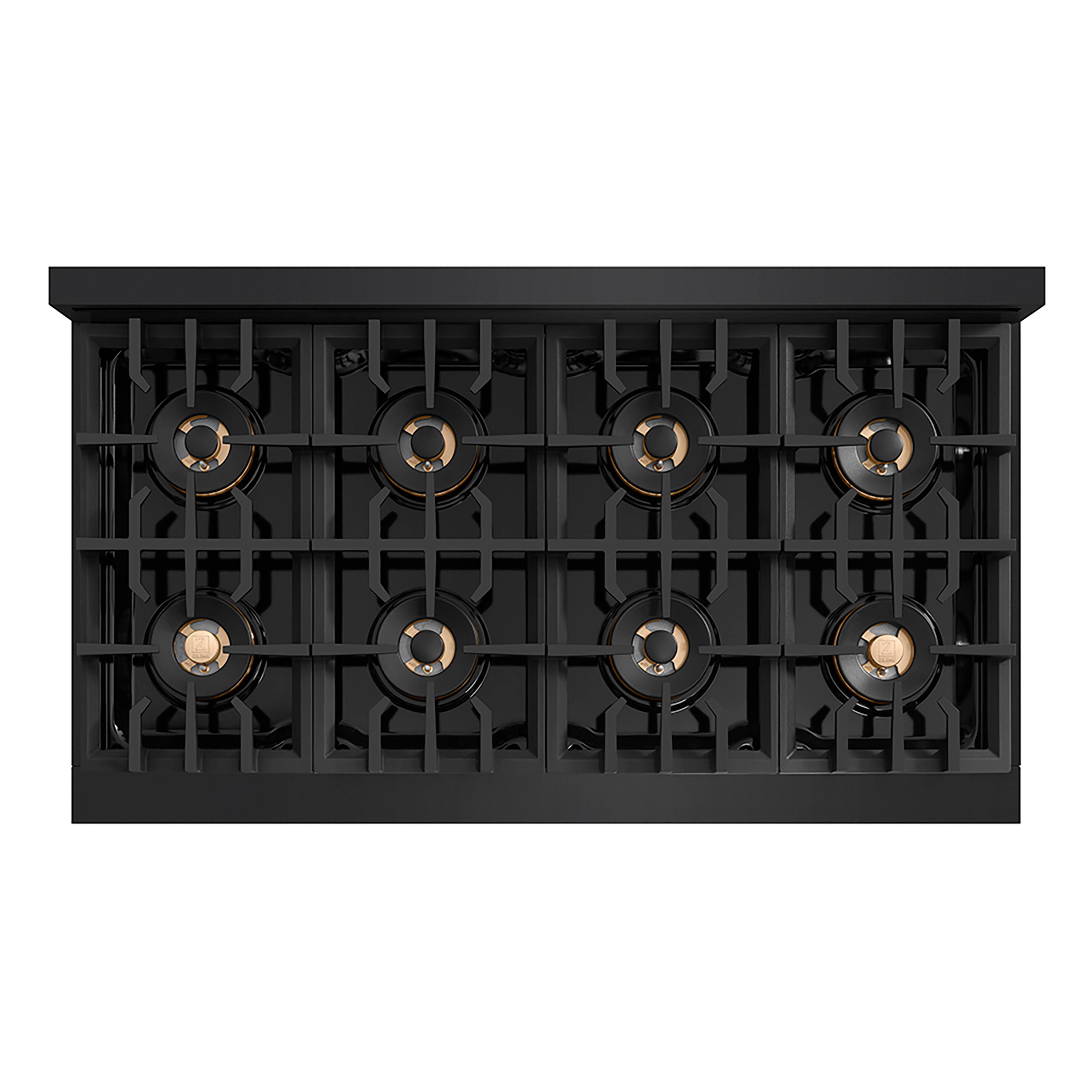 Left. ZLINE - ZLINE 48 in. Classic Gas Rangetop with 8 Burner DuoPro Cooktop in Black Stainless Steel (PCRTB-48) - Black Stainless Steel.