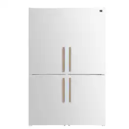 Forno Appliances - Custodia 20.6 Cu. Ft. 48" Counter-Depth Side-by-Side Refrigerator Pair with Ice Maker and Total No Frost - White