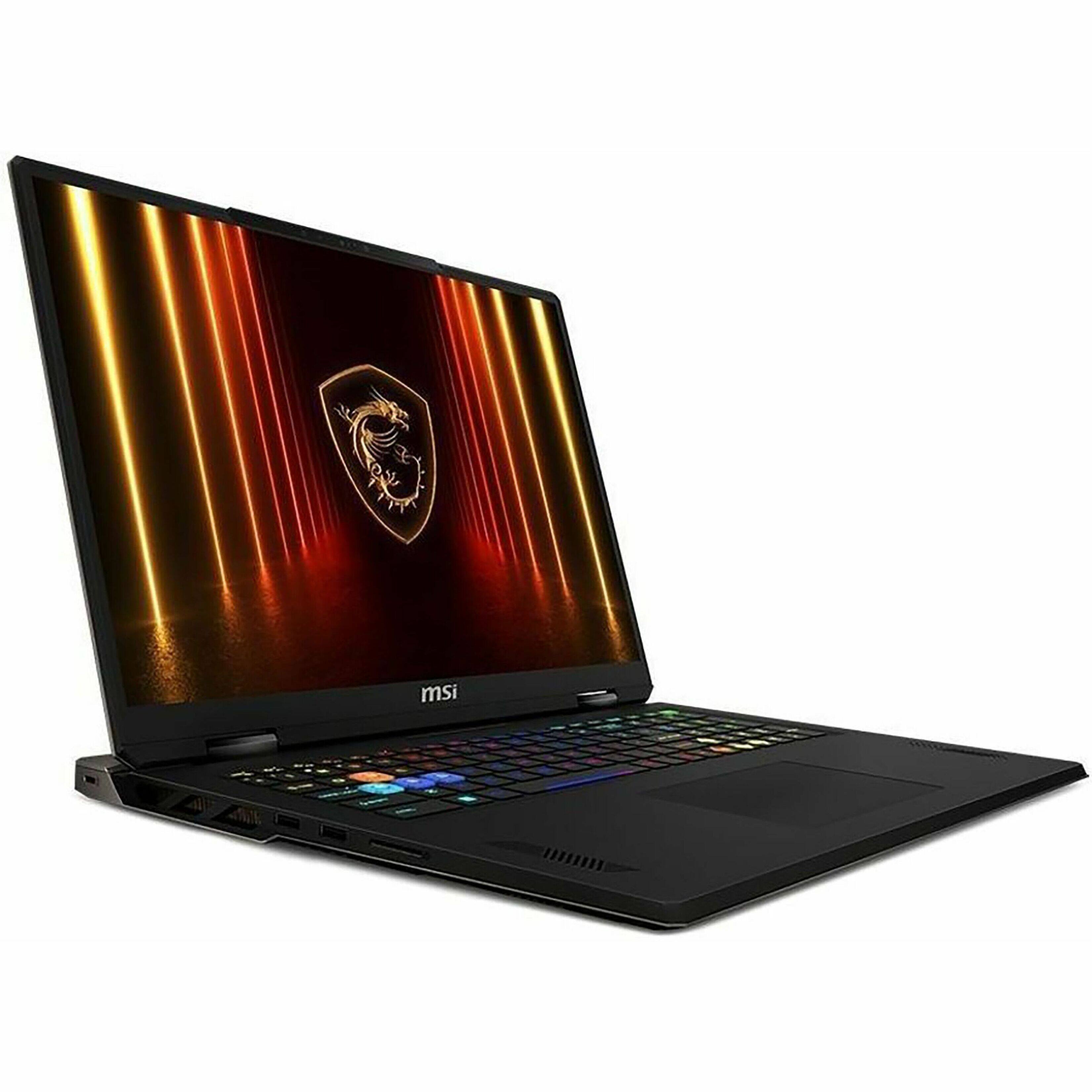 Alt View 16. MSI - 18" Gaming Laptop 2560 x 1600 (QHD+) - AMD Ryzen 9 9955HX with 64GB Memory - GeForce RTX 5080 - 2 TB SSD - Cosmo Gray, Gray.