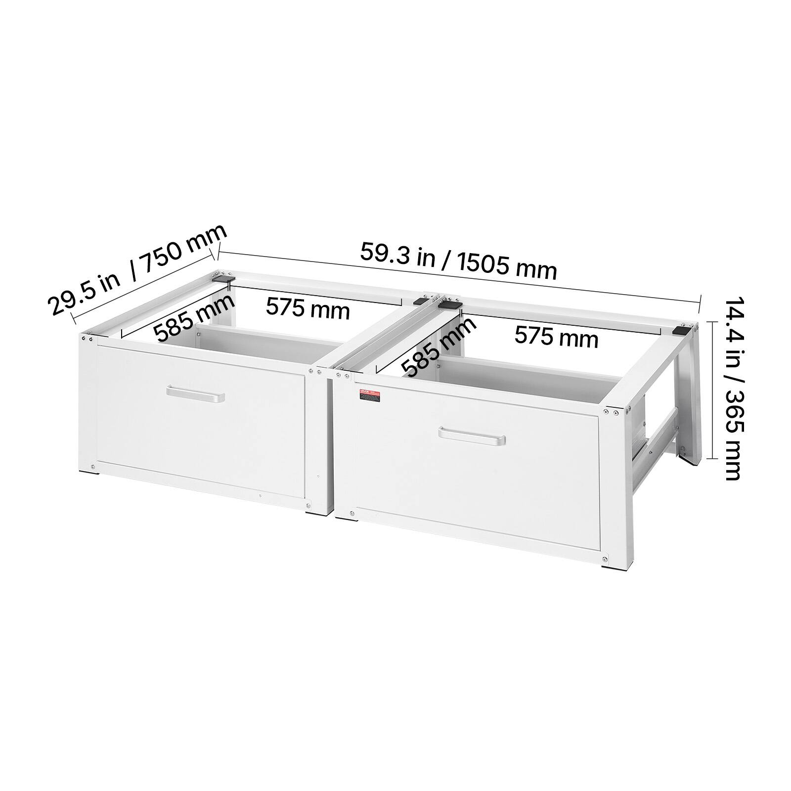 mm | 750 in 29.5 mm 585 59.3 in / 1505 mm 575 mm mm 575 mm 585 14.4 in / 365 mm