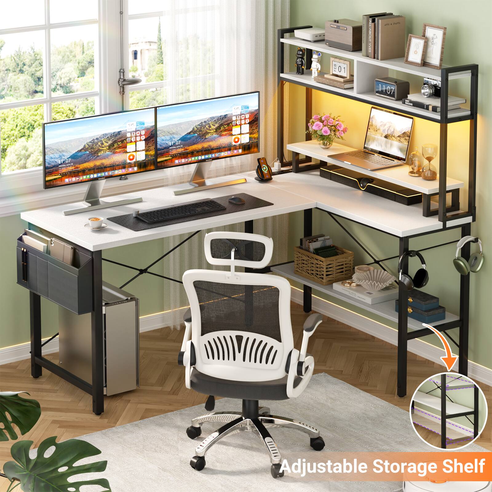 WIA 01  
AND - VINES 1107  
56 0000 0000  
11:07  
DE 8008 0000  
11:07  
Adjustable Storage Shelf