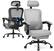 Front. CloudRest Pro - High-Back Office Chair with Adjustable Lumbar Support Ergonomic Mesh Gaming Chair,Gray - Gray.
