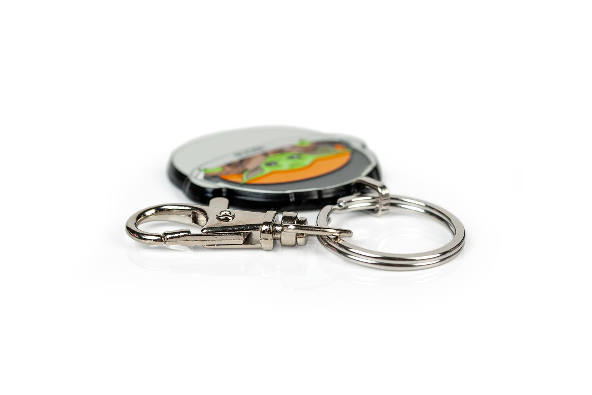 Alt View 2. SalesOne LLC - Star Wars: The Mandalorian The Child Keychain Pendant | Baby Yoda In Carriage - Green.