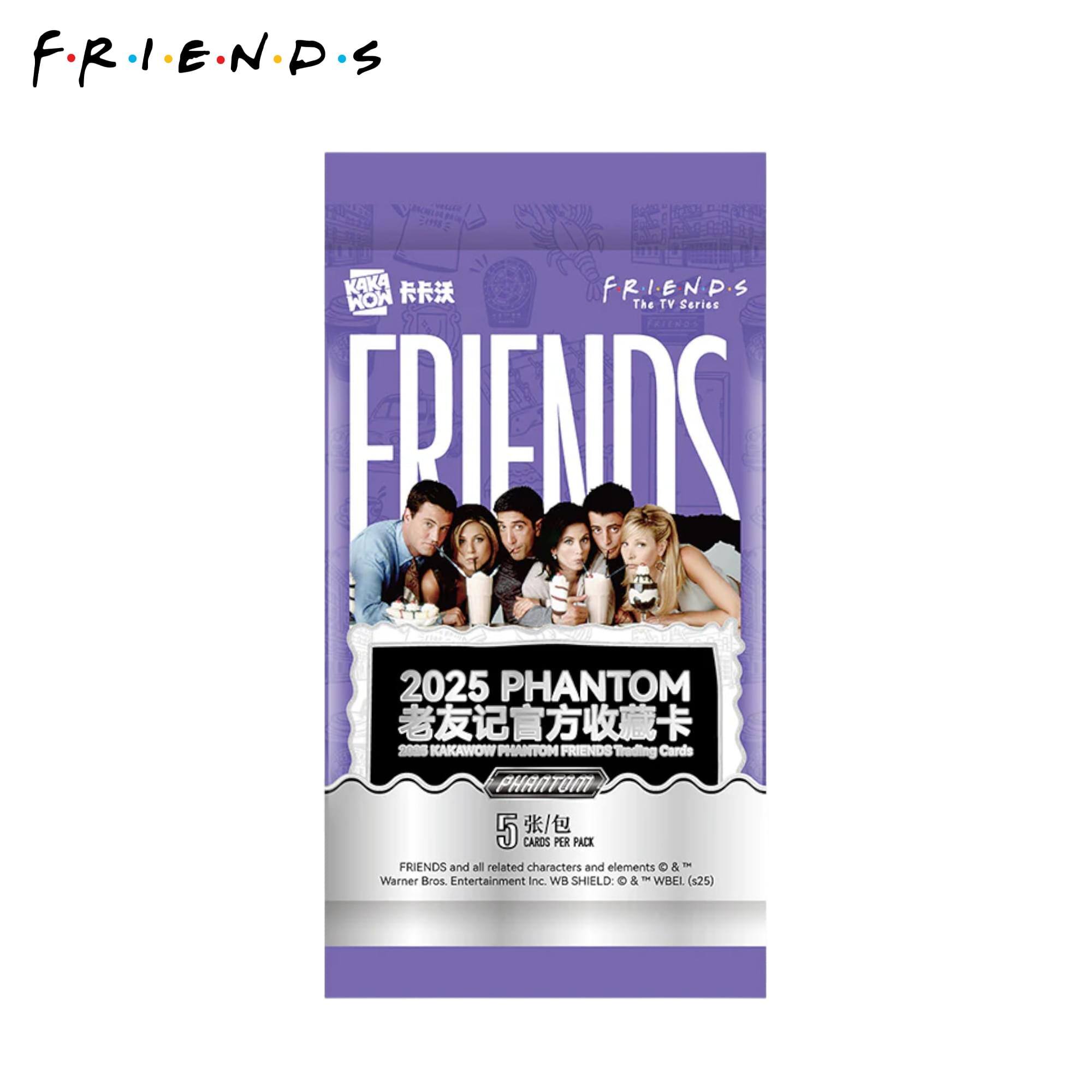 F.R.I.E.N.D.S E KAKA FRIEND.S MOM The TV Series 2ER ERIENDS 2025 PHANTOM -008 AKAWOW PHANTOM FRIENDS Trading Cards PHANTOM 5 / CARDS PER PACK FRIENDS and all related characters and elements &~ Warner Bros Entertainment nc wB SHIELD: & - WBEL (125)