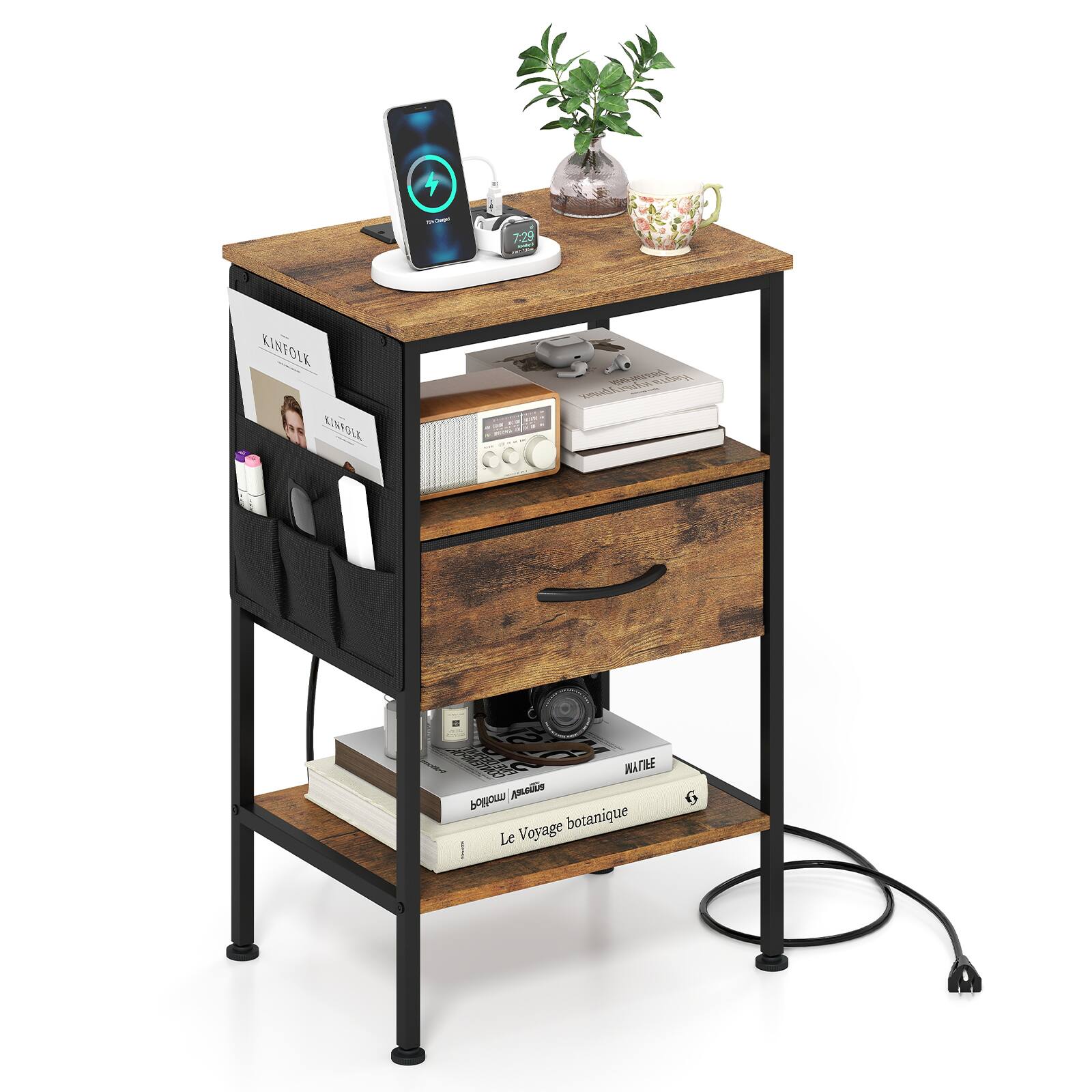 Brown 1 Drawer