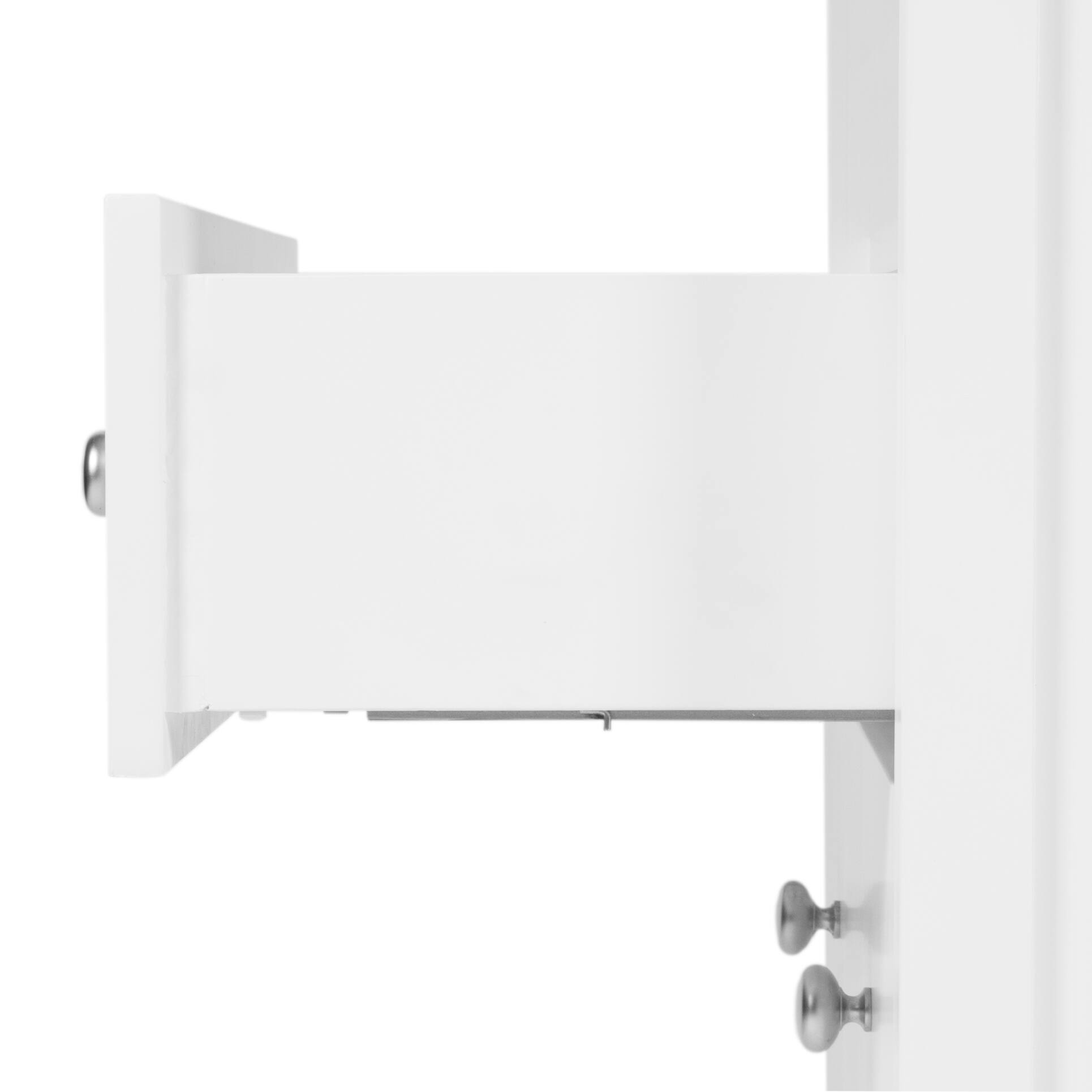 Alt View 4. Butler Specialty - Dana 28 in. W Rectangular Wood 2 Drawer Nightstand with Top Shelf - White.