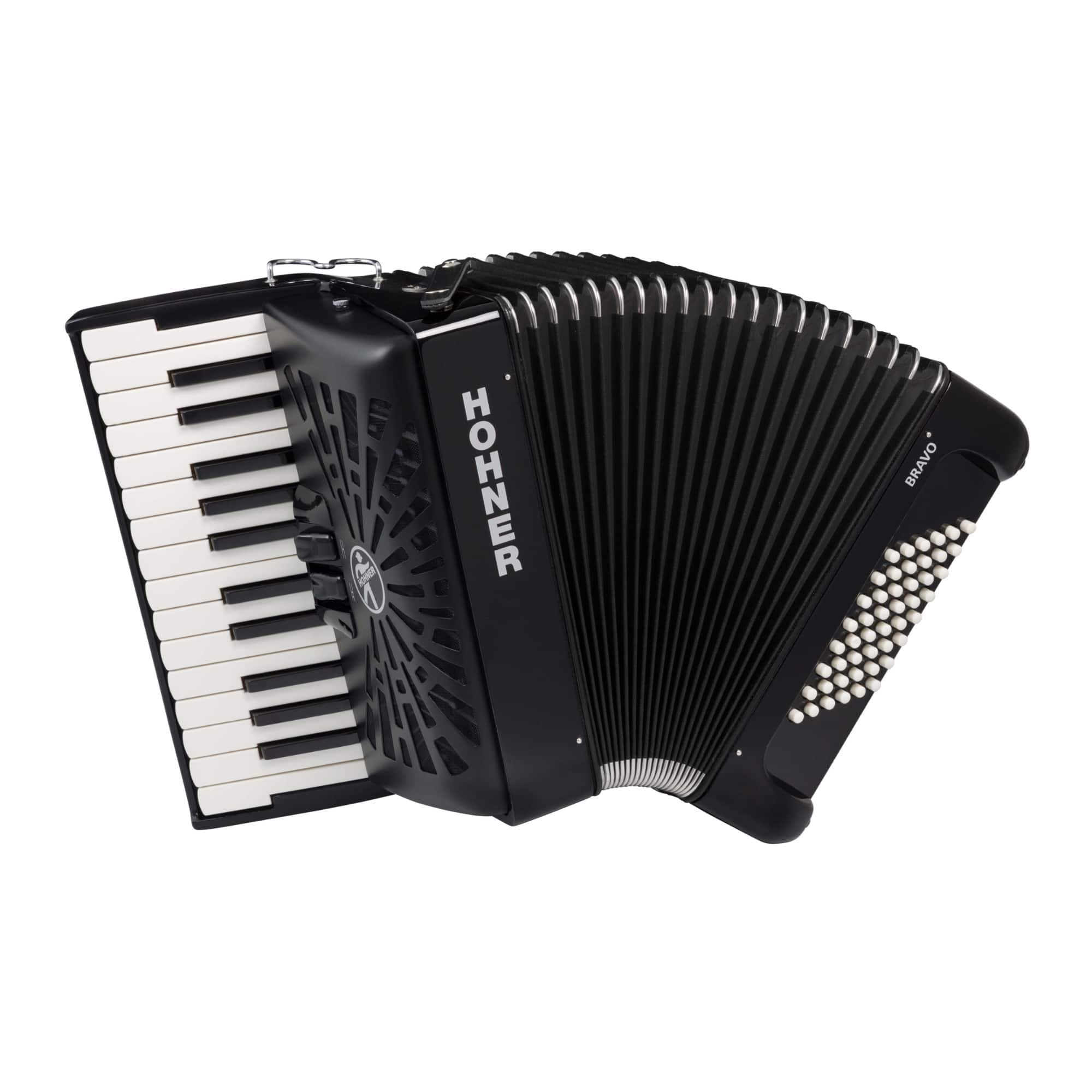 Hohner - Bravo II 48 Chromatic Piano Key Accordion (Black)