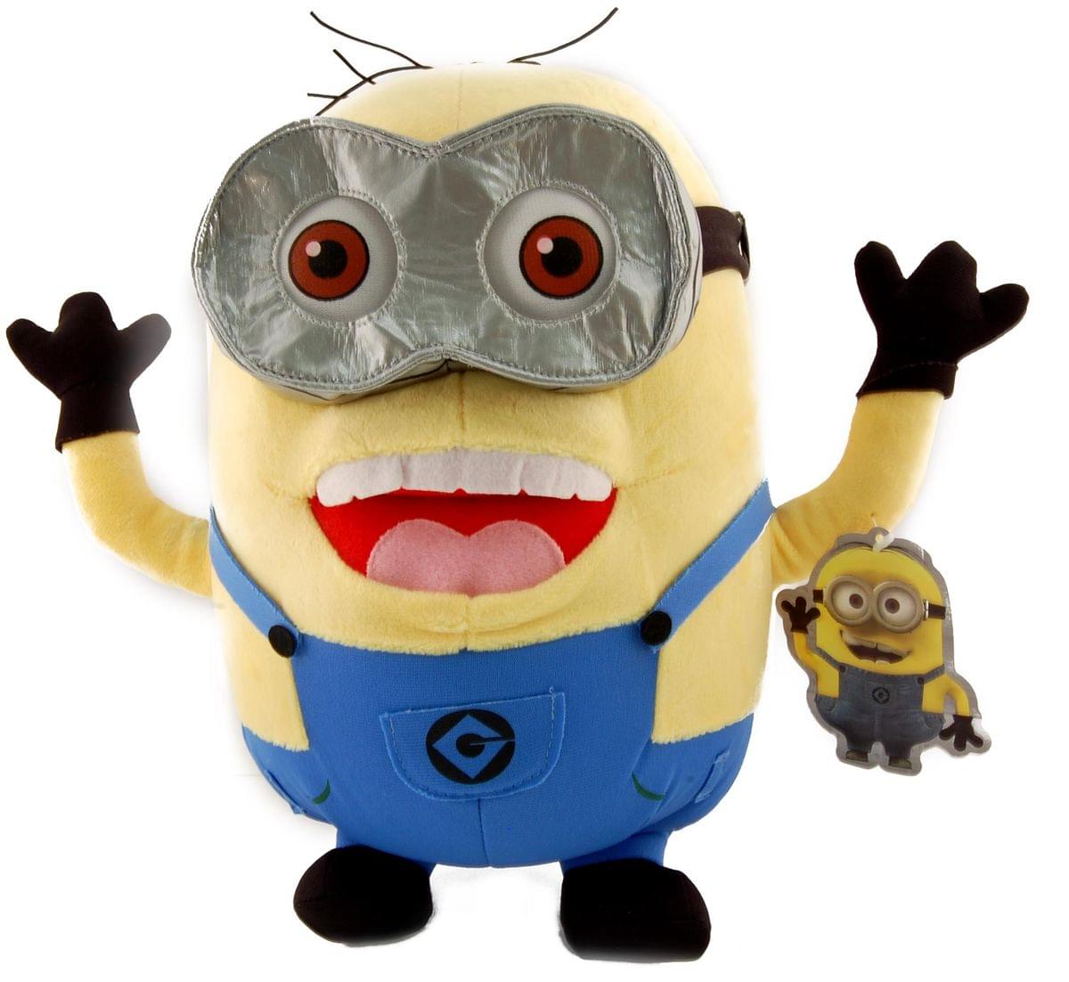 Front. Toy Factory - Despicable Me 2, 2 Eyed With Open Mouth Minion Jorge 12" Plush - Yellow.