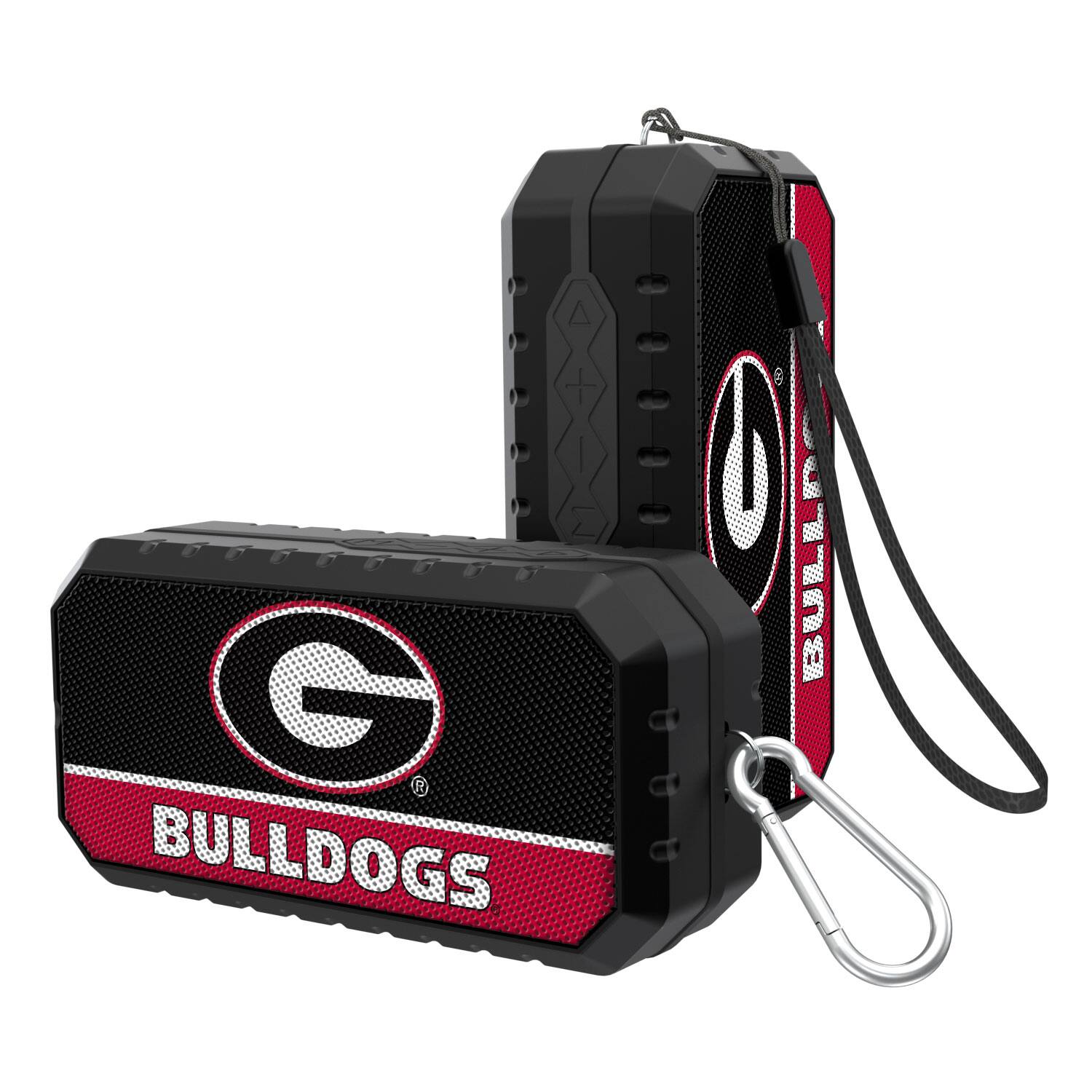 Front. Keyscaper - Georgia Bulldogs Primary Logo End Zone Water Resistant Bluetooth Speaker - Multicolor.