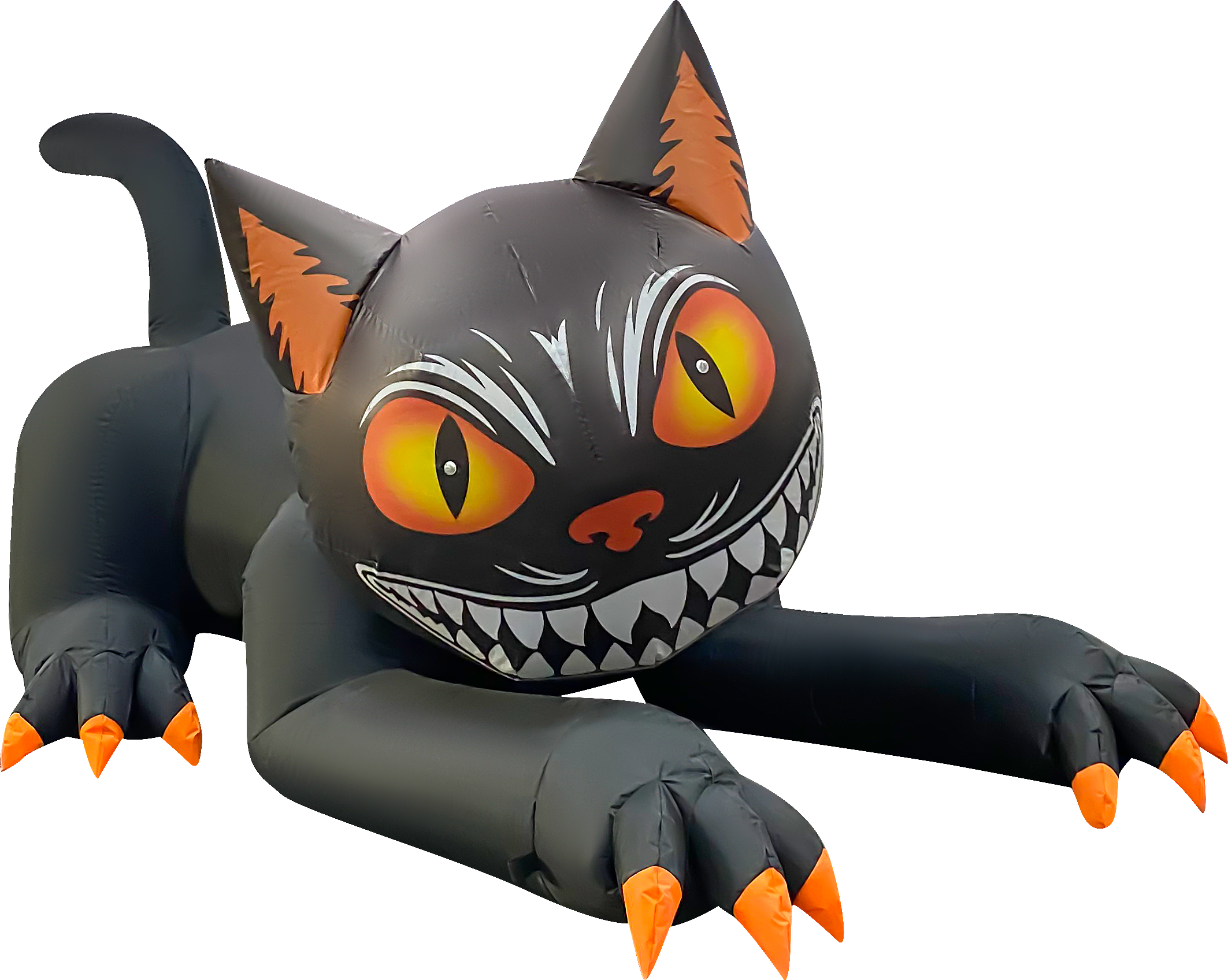 Left. GOOSH Inflatables - GOOSH 7.4FT Animated Inflatable Halloween Black Cat – Light-Up Yard Decoration - Black.