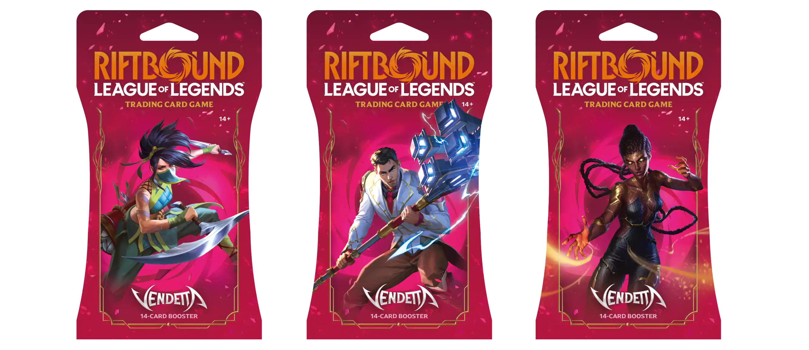 RIFTBOUND LEAGUE OF LEGENDS TRADING CARD GAME 14+  
14-CARD BOOSTER  
ENDETTA