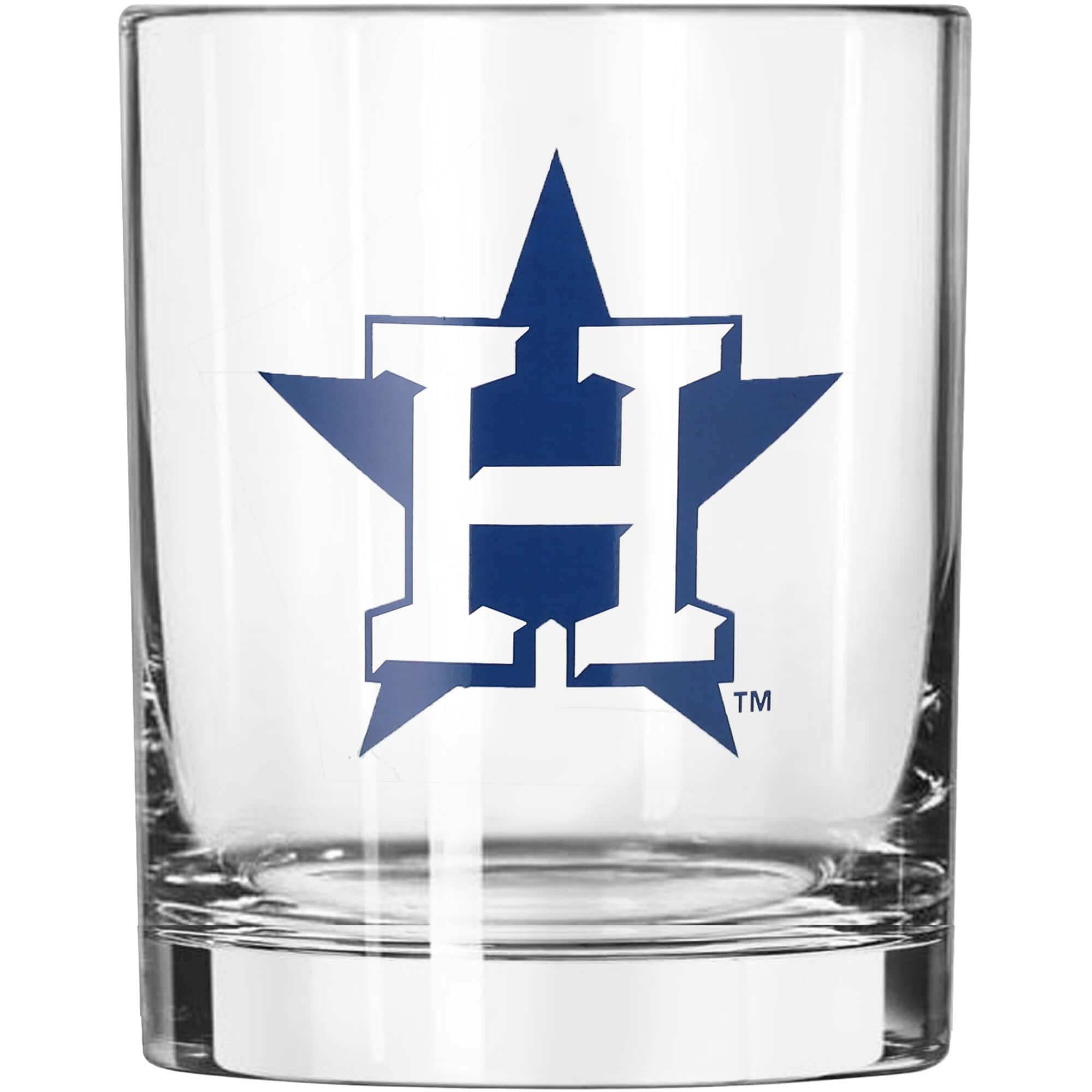 Front. Logo Brands - Houston Astros 14oz. Game Day Rocks Glass - Multicolor.