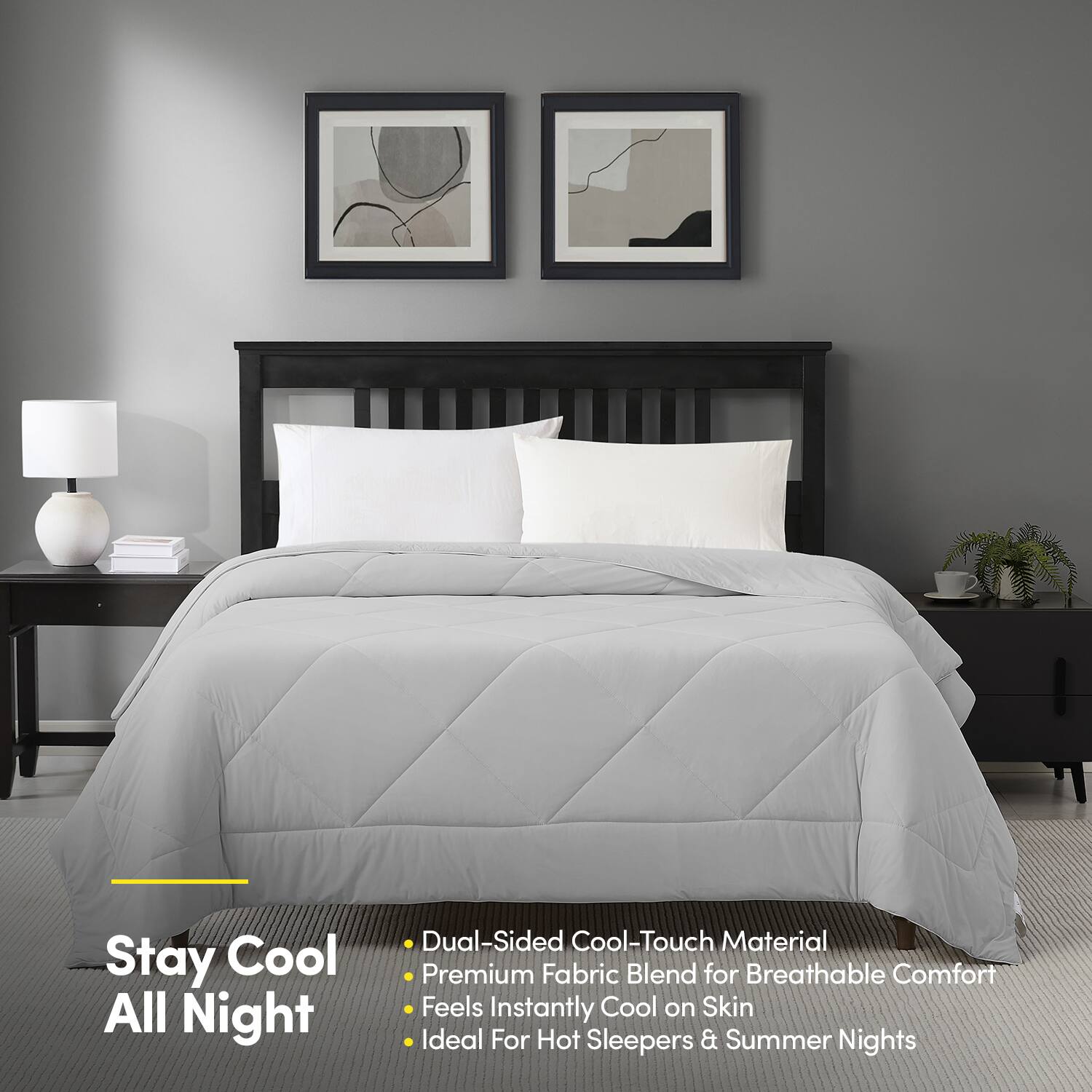 Stay Cool All Night

- Dual-Sided Cool-Touch Material
- Premium Fabric Blend for Breathable Comfort
- Feels Instantly Cool on Skin
- Ideal For Hot Sleepers & Summer Nights