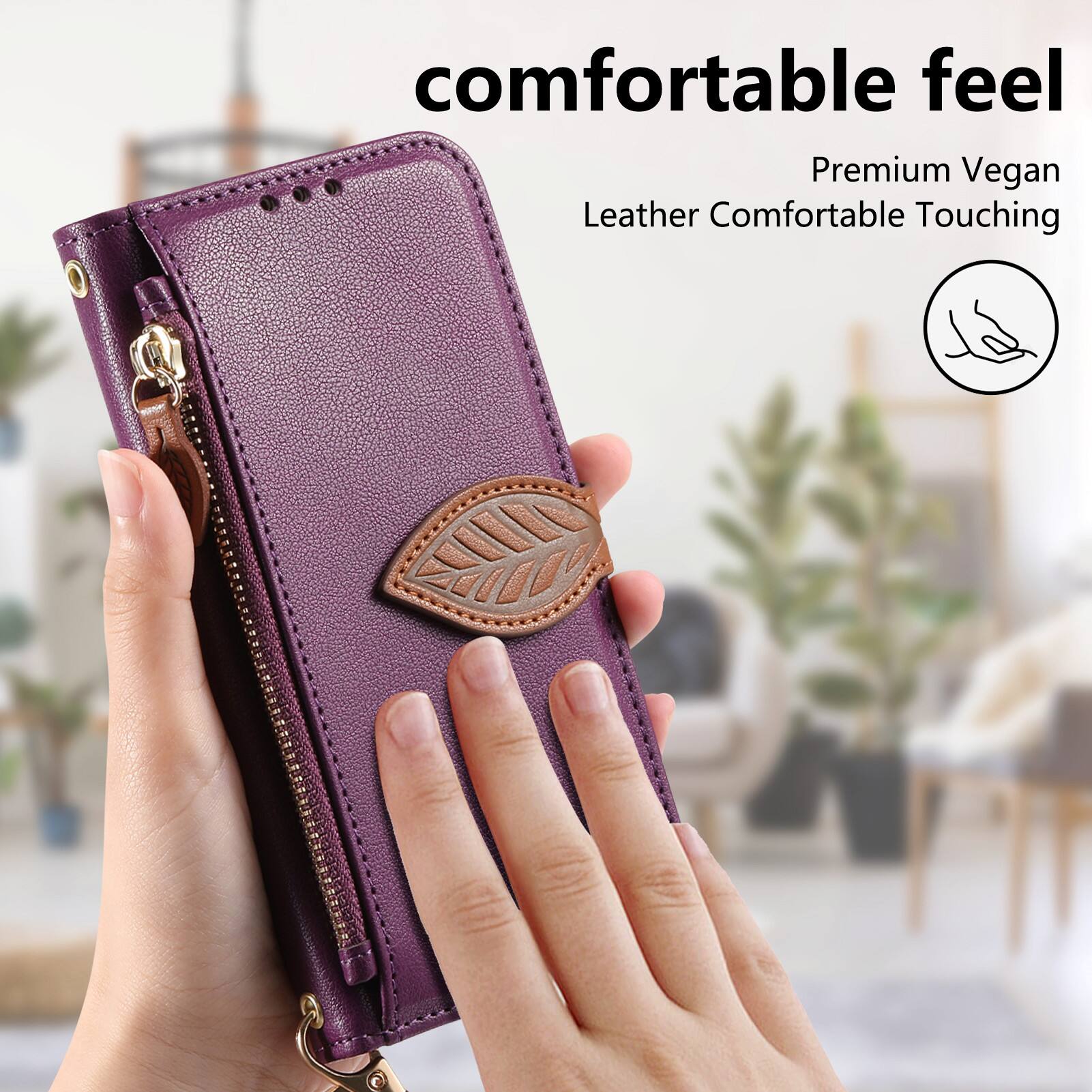 comfortable feel  
Premium Vegan Leather Comfortable Touching