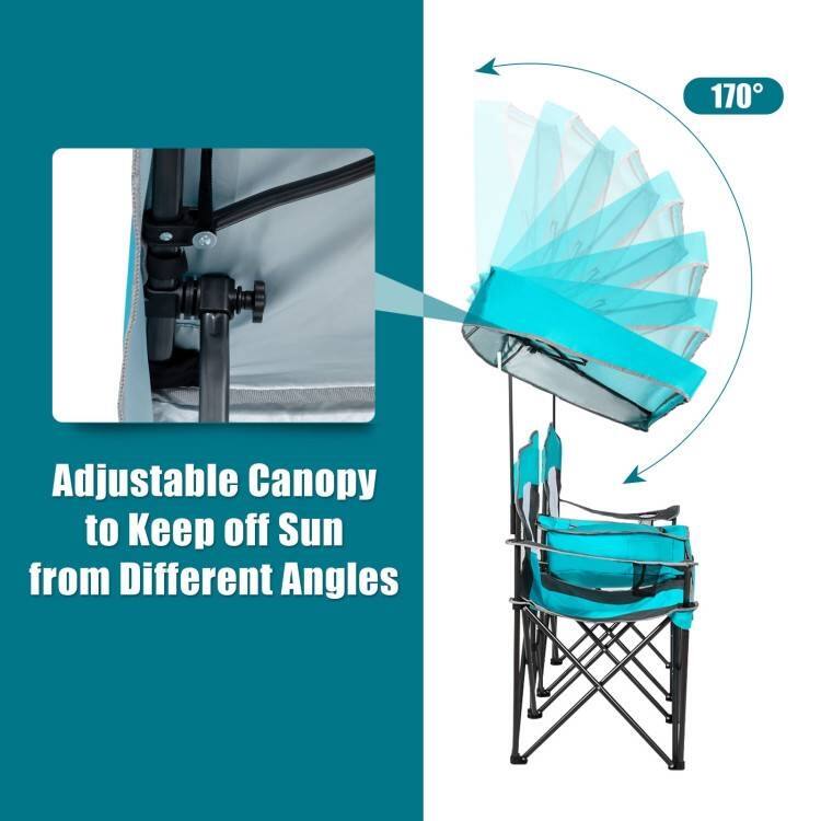 Adjustable Canopy to Keep off Sun from Different Angles

170°