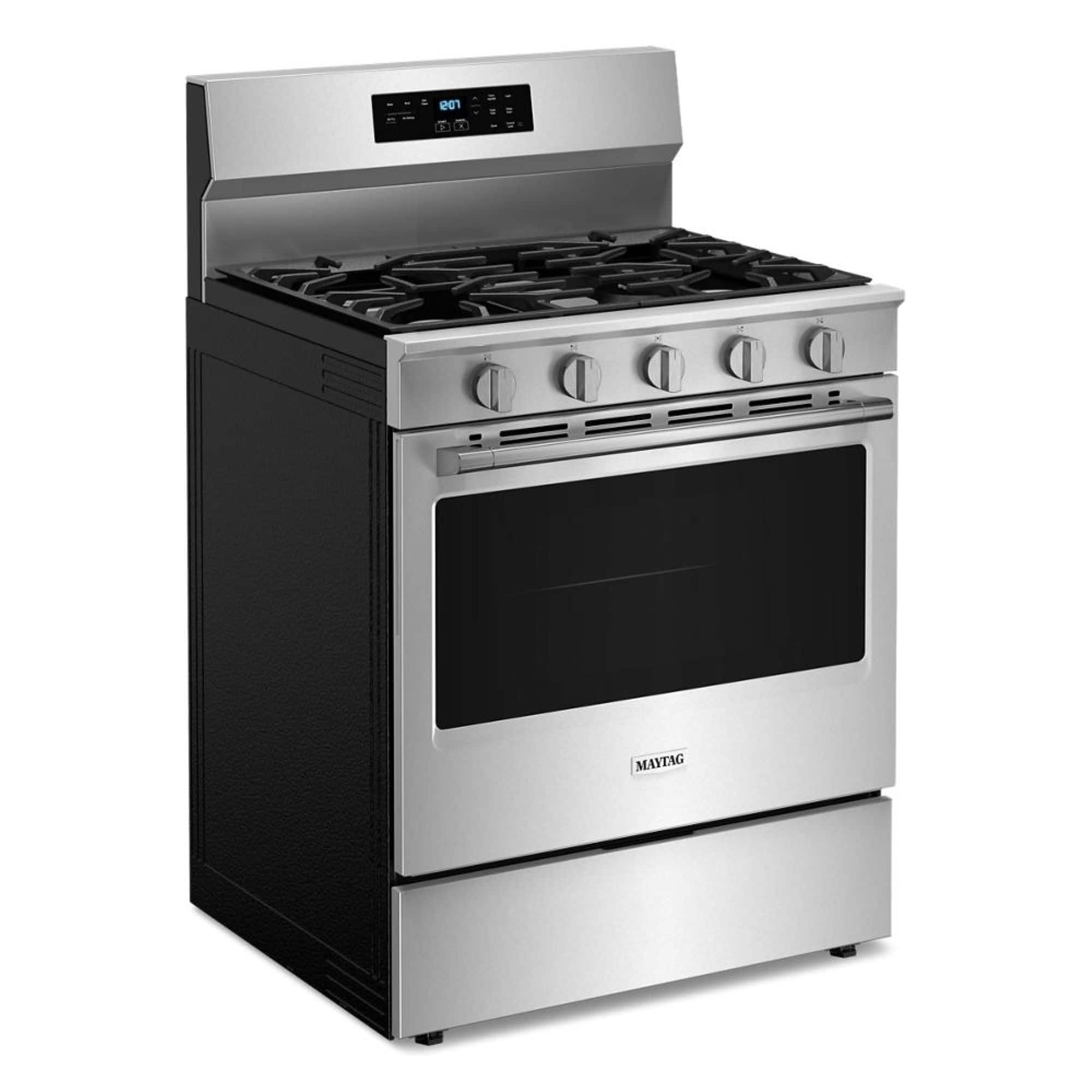 Alt View 1. Maytag - 30-Inch Wide Gas Range With No Preheat Air Fry and Air Baking - 5.0 cu. ft. - Stainless Steel.