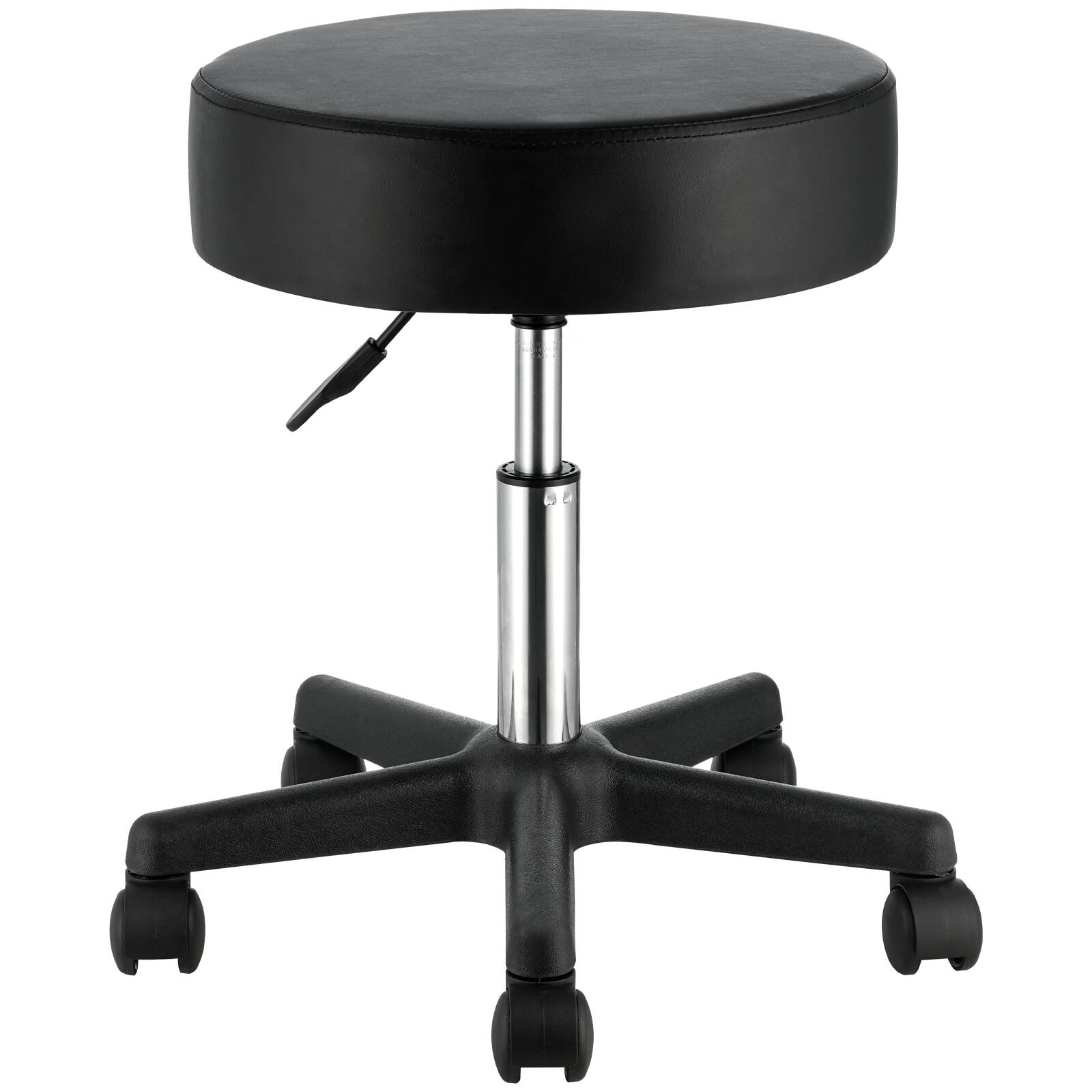 Alt View 5. VEVOR - Rolling Stools with Wheels, 400 LBS Weight Capacity Adjustable Height Stool with Ultra-Thick Seat Cushion - Black.
