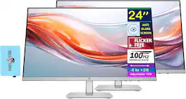 HP - Series 5 524sf 24" FHD IPS Monitor, Flicker Free, Anti-Glare, VGA, HDMI & DKZ Hub, (94C17AA#ABA) 2 Pack - Black/Silver