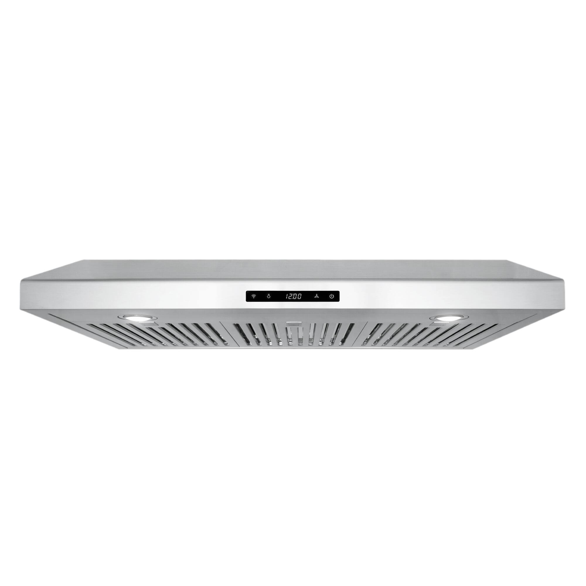 Front. COSMO - 36 in. Haven Collection 500 CFM Ducted Under Cabinet Range Hood, Touch Controls, LED Lights - Stainless Steel.