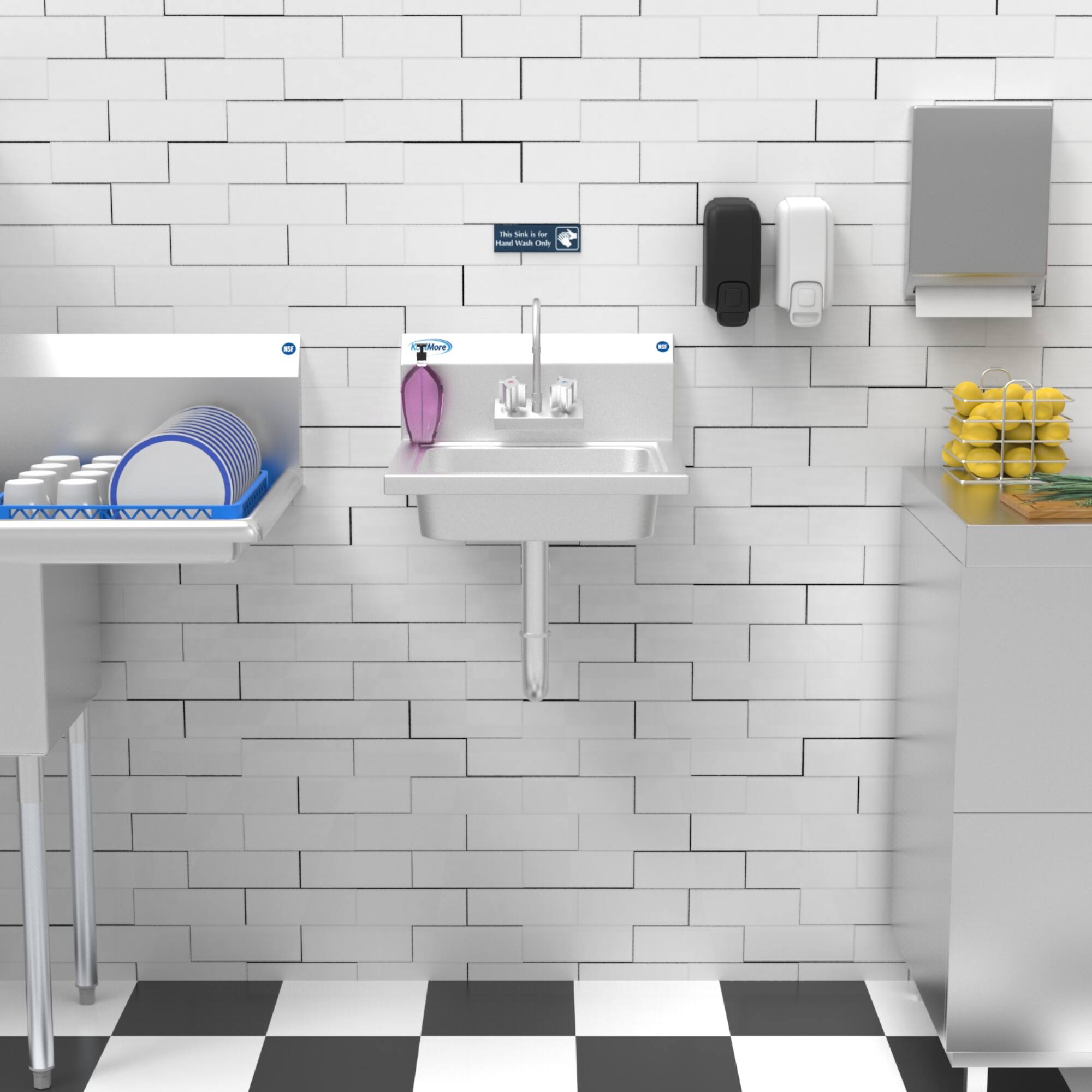 Alt View 5. Koolmore - 17 in. Stainless Steel  Hand Sink with Gooseneck Faucet, Bowl Size 14" x 10" x 5" - SH17-4GNF. - Stainless Steel.