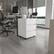 Alt View 2. HTUTWOO - 3-Drawer Rectangle Filing Cabinet - Mobile Storage File Cabinet with Wheels, Locking Casters, All-Metal Hardware - White.