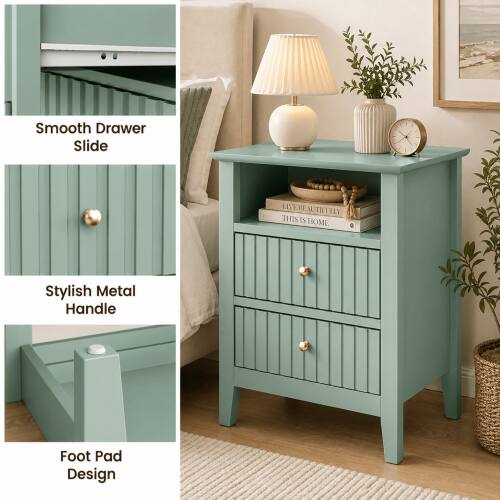 Smooth Drawer Slide  
Stylish Metal Handle  
Foot Pad Design