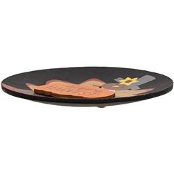 Angle. BreeBe - Happy Harvest Turkey Plate - Multicolor.