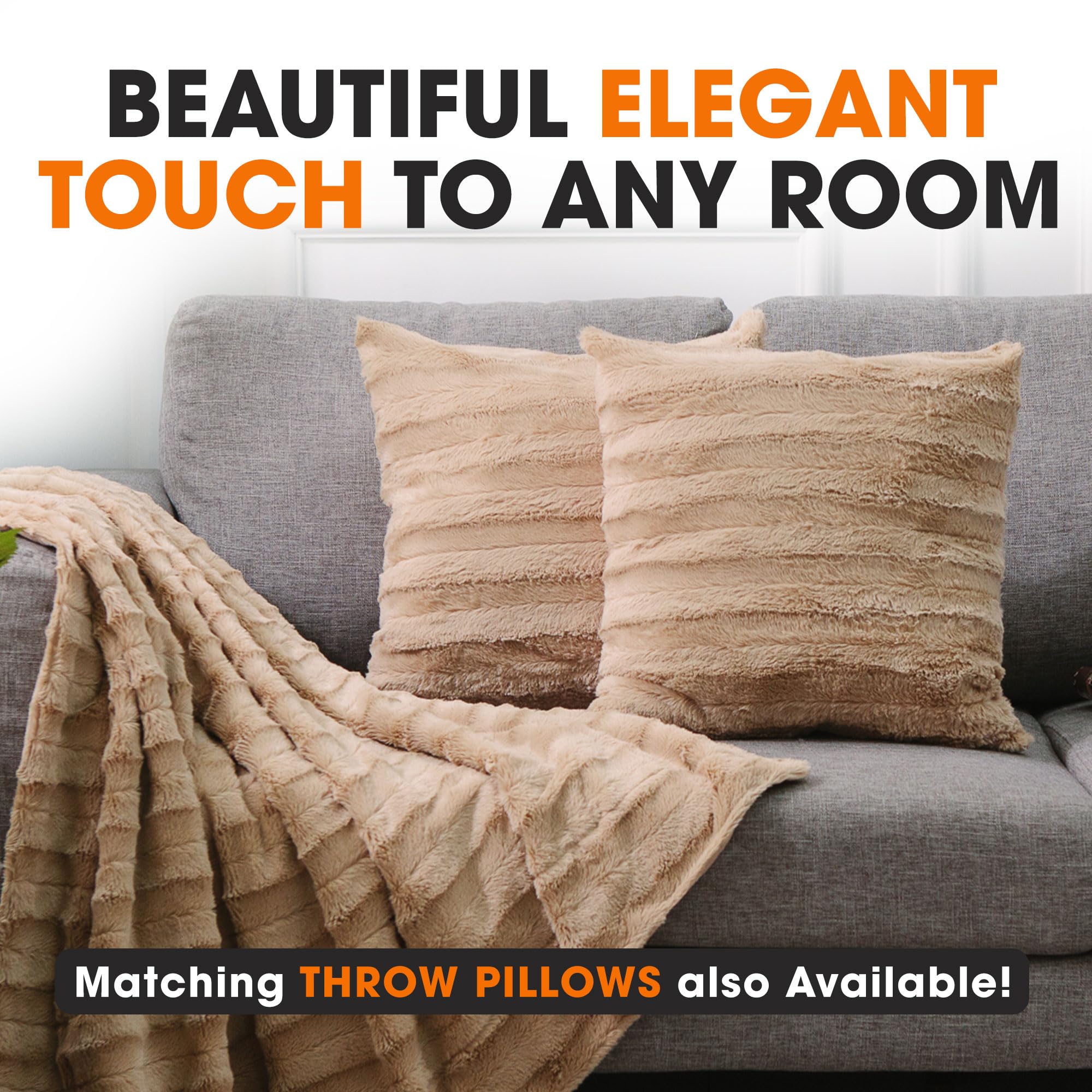 BEAUTIFUL ELEGANT TOUCH TO ANY ROOM  
Matching THROW PILLOWS also Available!