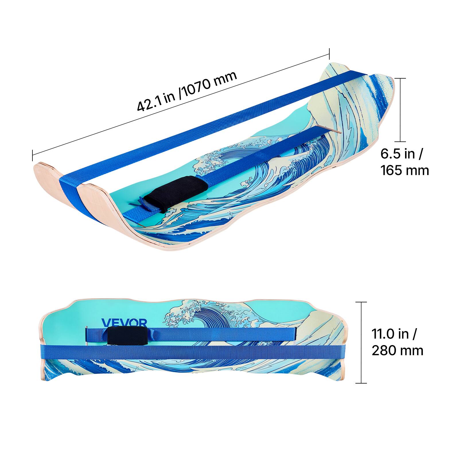 42.1 in / 1070 mm  
6.5 in / 165 mm  
11.0 in / 280 mm