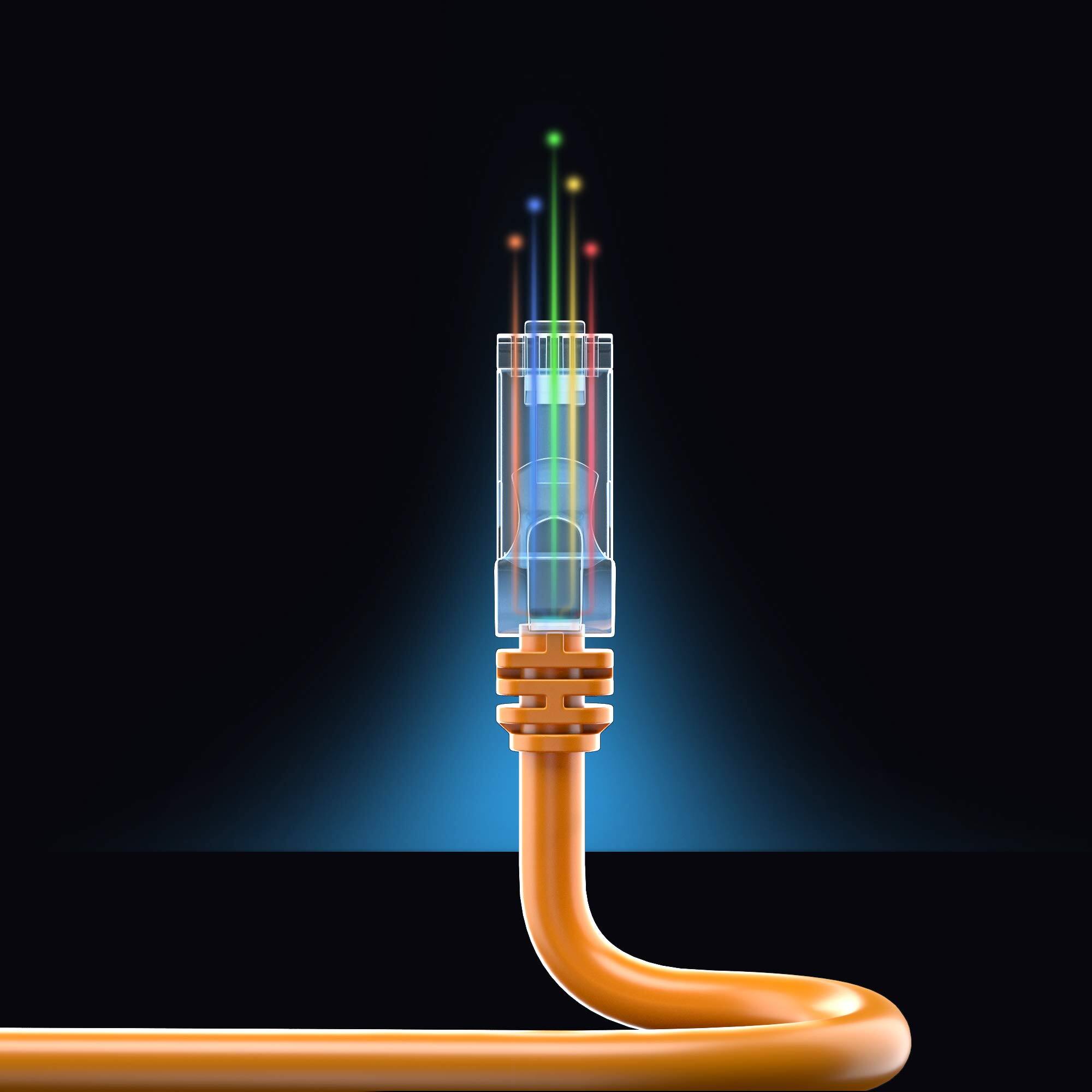 Alt View 7. Maximm - Cat 6 Ethernet Cable 10 ft (6-Pack) - UTP, 10Gbps, 550MHz.