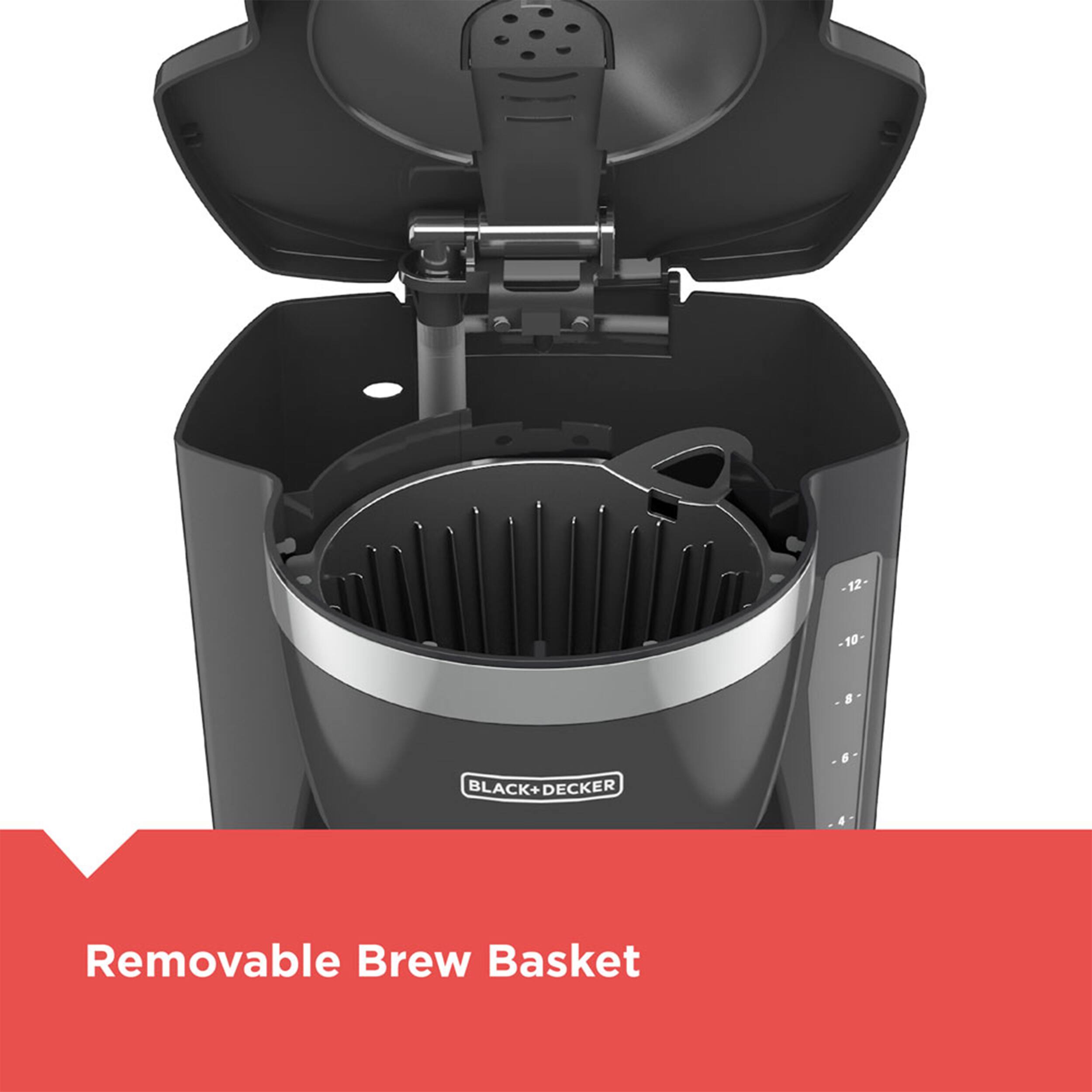 12 10 8- 6 Removable Brew Basket- BLACK+ DECKER 6-