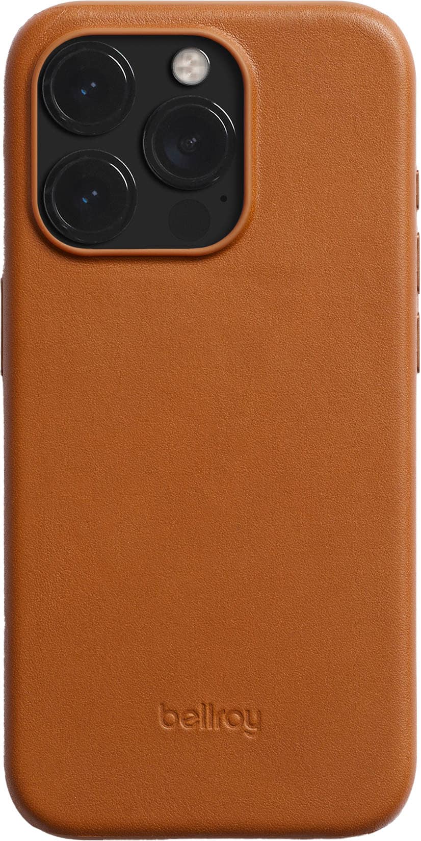 Front. Bellroy - iPhone 15 Pro Leather Phone Case - Terracotta.