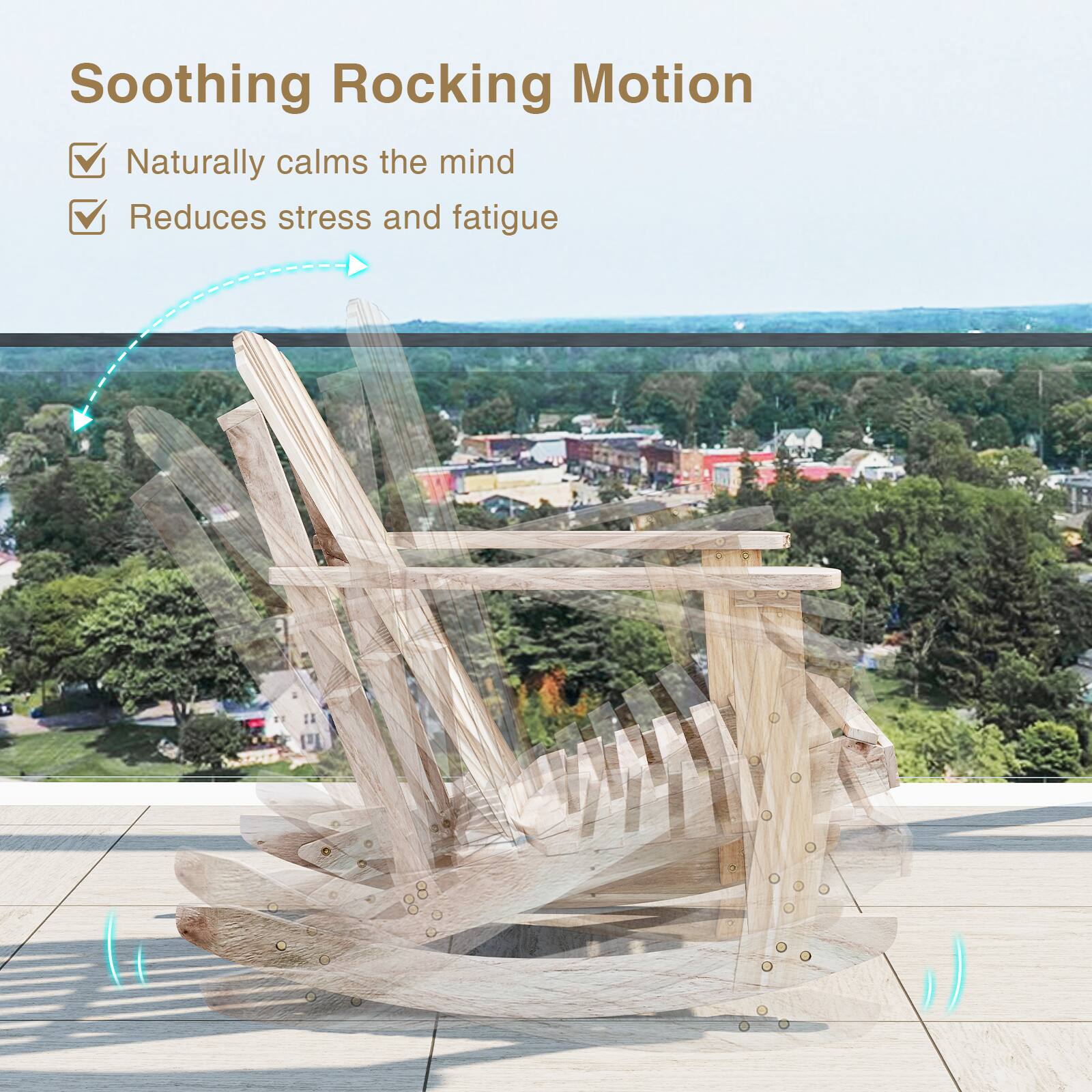 Soothing Rocking Motion  
- Naturally calms the mind  
- Reduces stress and fatigue