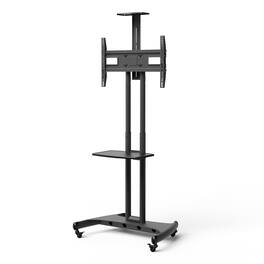 Kanto - MTM70PL Height Adjustable Rolling TV Stand for 40" - 70" TVs - Black