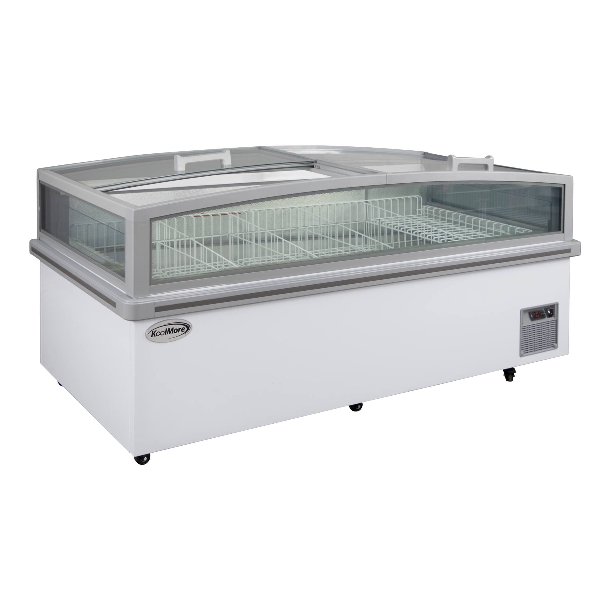 Alt View 3. Koolmore - 77 in. 27.5 cu. ft. Commercial Auto Defrost Convertible Aisle-End Island Freezer/Refrigerator in White (KM-ISCF-75AF) - White.