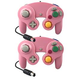 Kitcheniva - Wired NGC Controller Gamepad For Nintendo GameCube & Wii U Console 2 Pcs Pink/Pink - Pink / Pink
