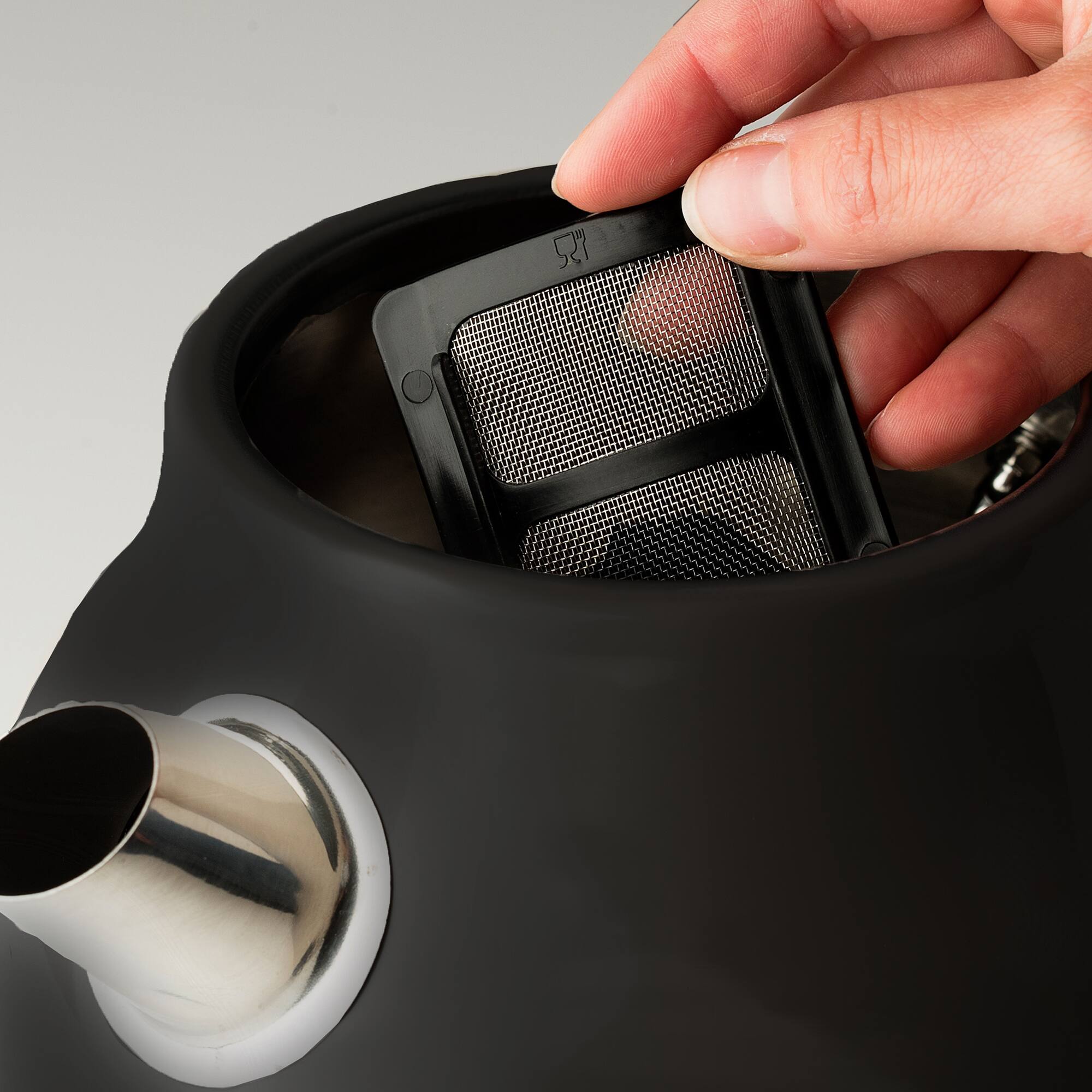 Alt View 7. Haden - Haden Dorset Electric Water Kettle & 4 Slice Wide Slot Toaster, Black & Copper - Black.