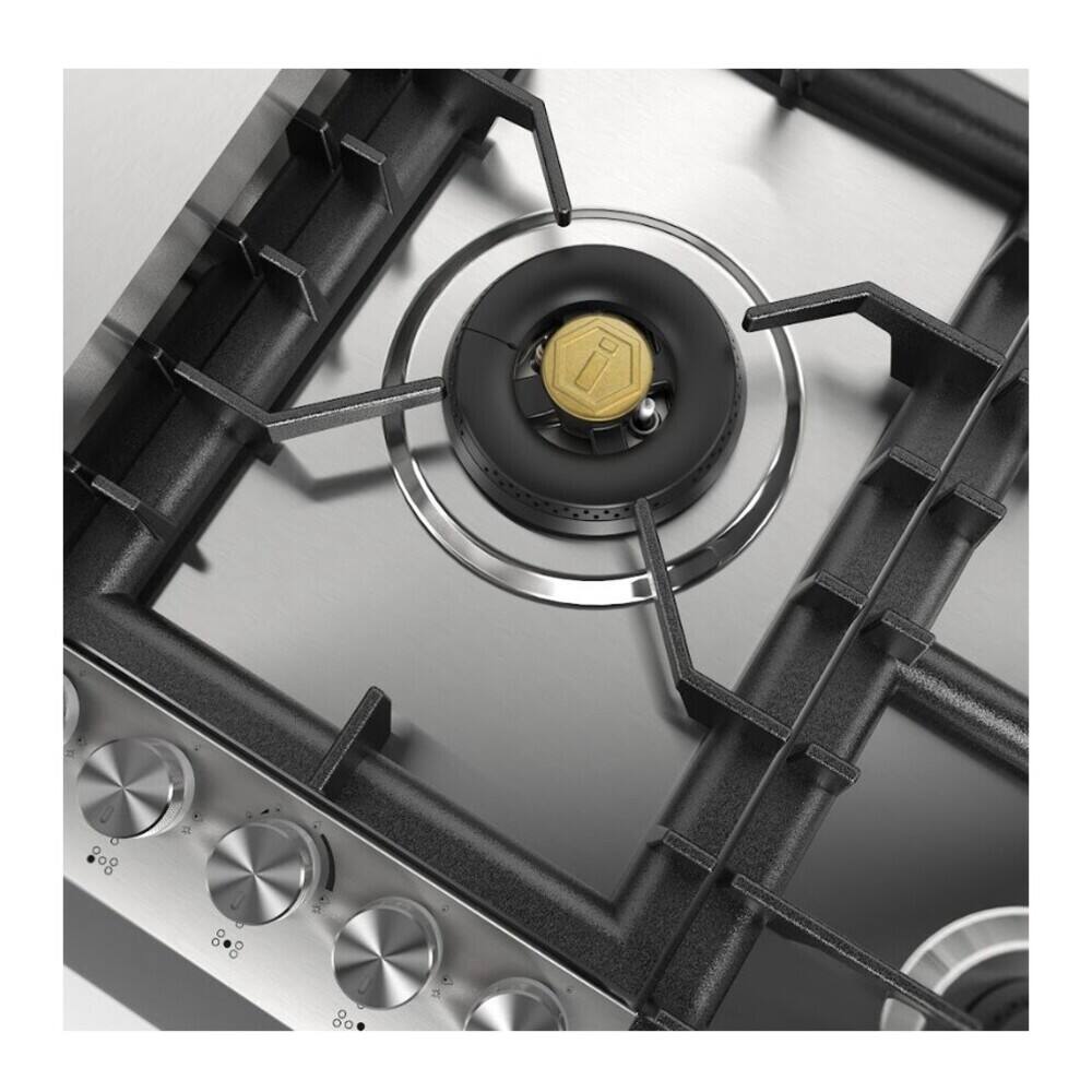 Alt View 5. ILVE - ILVE Professional Plus II Series 36 in. Gas Cooktop with 5 Sealed Burners + Griddle (Natural Gas, Satin Trim) - Stainless Steel.