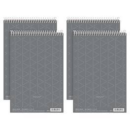 TOPS - Prism Steno Pads, 6" x 9", Gregg Ruled, 80 Sheets/Pad, 4 Pads/Pack - Gray