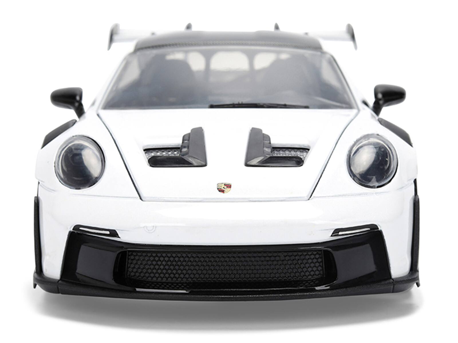 Alt View 5. Jada - Porsche 911 GT3 RS (992) #12 White with Blue Stripes and Carbon Top "Hyper-Spec" Series 1/24 Diecast Model Car by Jada - Multicolor.