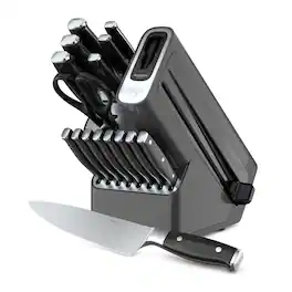 Ninja - Foodi NeverDull Premium 17-Piece Knife Block Set with Built-in Sharpener System - Black/Silver