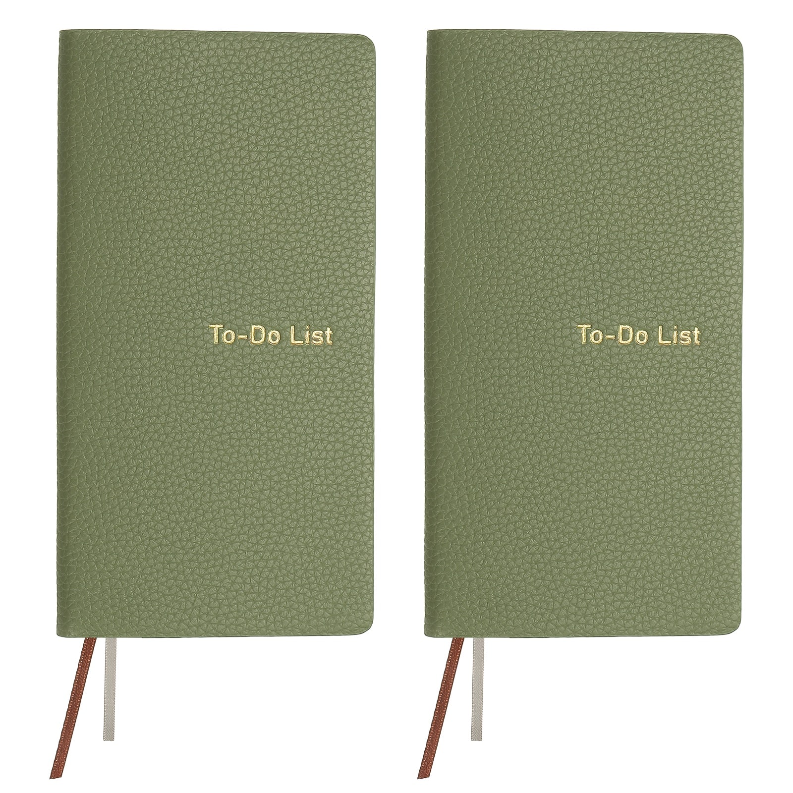 Unique Bargains - 2pcs Leather To Do List Notepads 160 Pages 6.5x3.2 Inch Daily Planner Notebook for Business Personal Schedule - Green price history on PriceWatchPro