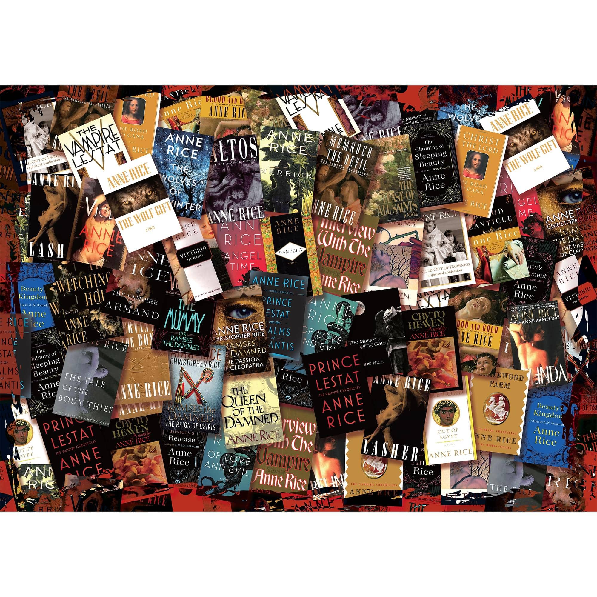 Queen Anne's Library of Horror Books 1000-Piece Jigsaw Puzzle | Toynk Exclusive - Black